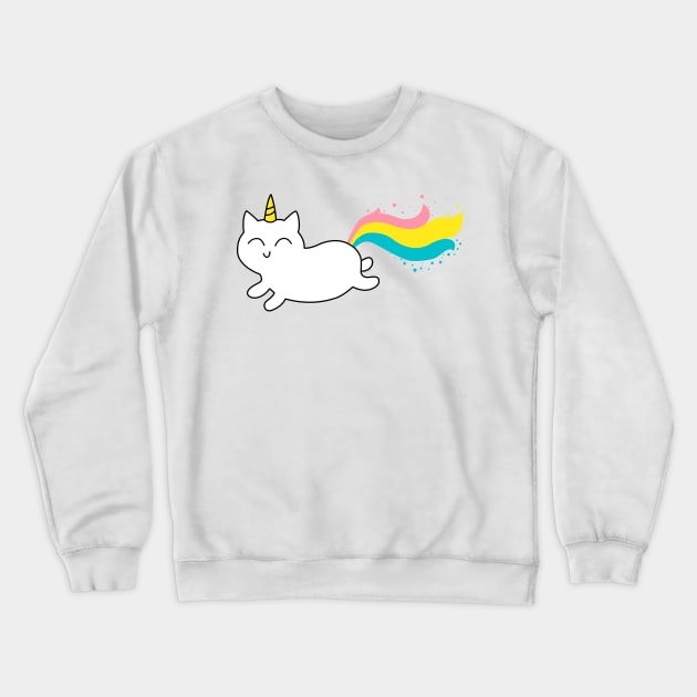 Rainbow Cat Crewneck Sweatshirt by DirtDeer